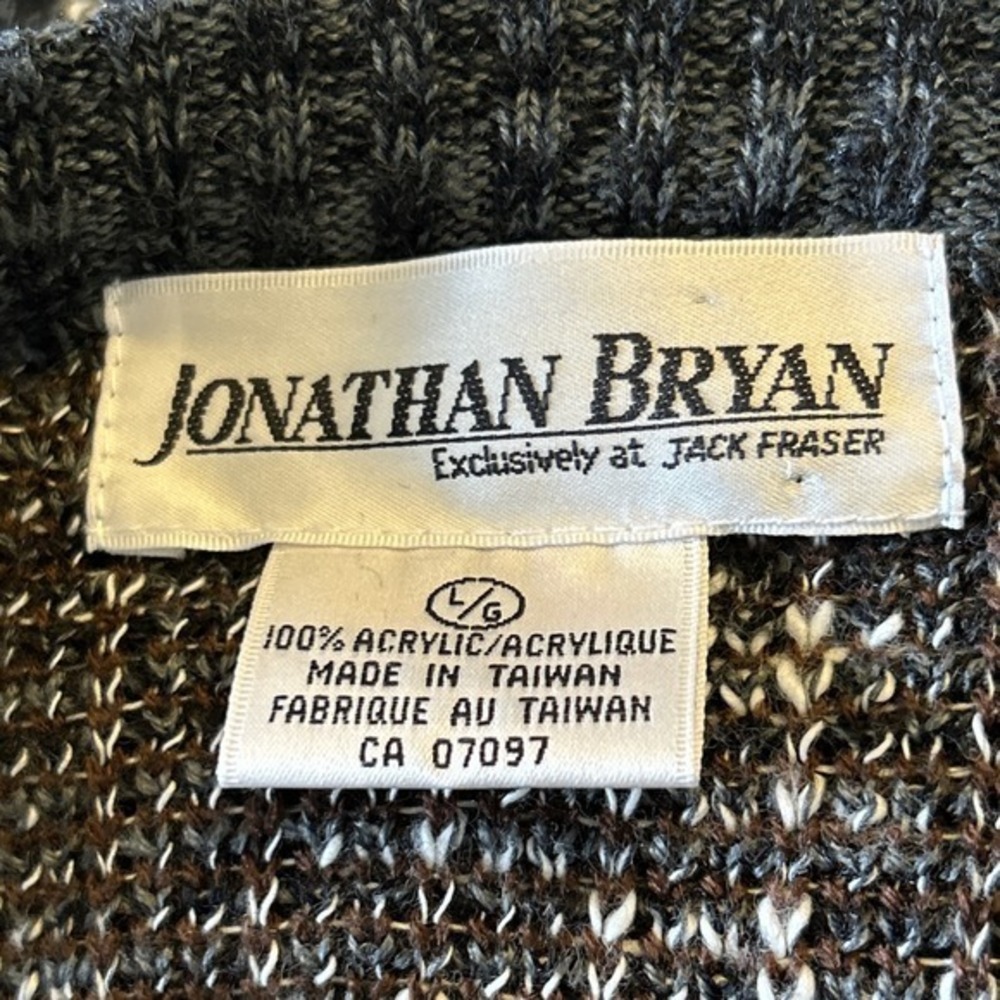 Jonathan Bryan by Jack Fraser Grandpa Sweater L  Abstract Pattern 90s CA07097 - Picture 9 of 13